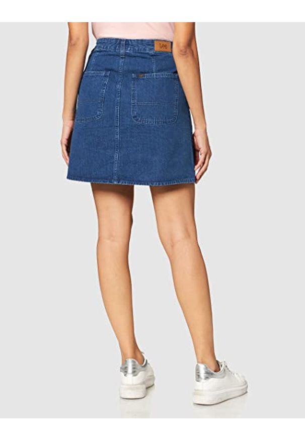 Lee - LEE MILITARY SKIRT DAMSKA SPÓDNICA JEANSOWA L38KKEGT 112108241. Materiał: jeans
