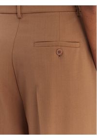 Weekend Max Mara Spodnie palazzo Visivo 2615131041 Brązowy Relaxed Fit. Kolor: brązowy. Materiał: wełna #5