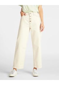 Lee - DAMSKIE SPODNIE JEANSOWE LEE BUTTON WIDE LEG L30GMN35