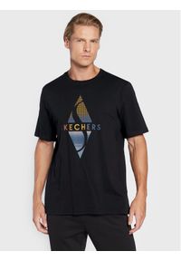 skechers - Skechers T-Shirt Recharge MTS344 Czarny Regular Fit. Kolor: czarny. Materiał: bawełna #1
