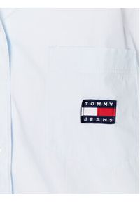 Tommy Jeans Koszula Super DW0DW15199 Błękitny Oversize. Kolor: niebieski. Materiał: bawełna