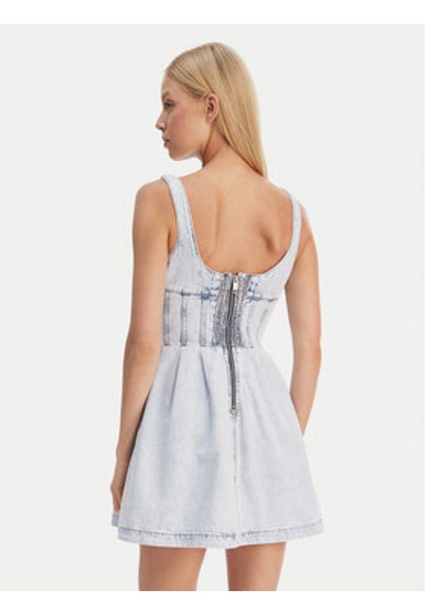 Tommy Jeans Sukienka jeansowa DW0DW22990 Błękitny Slim Fit. Kolor: niebieski. Materiał: bawełna