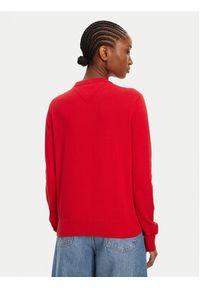 Tommy Jeans Sweter Essential DW0DW20159 Czerwony Regular Fit. Kolor: czerwony. Materiał: bawełna #5