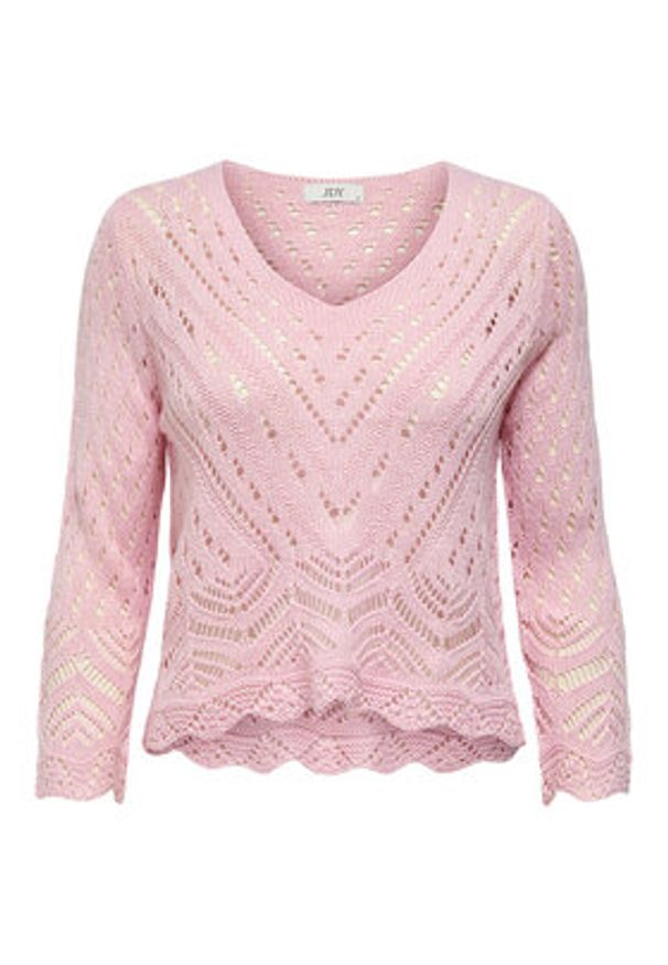 JDY Sweter New Sun 15212788 Różowy Regular Fit. Kolor: różowy. Materiał: syntetyk