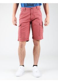 Wrangler - KRÓTKIE SPODENKI WRANGLER CARGO SHORT WINE RED W15CP847X. Długość: krótkie #2