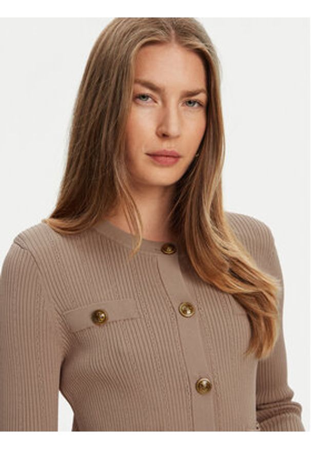 Guess Kardigan W5YR09 Z0130 Beżowy Regular Fit. Kolor: beżowy. Materiał: syntetyk