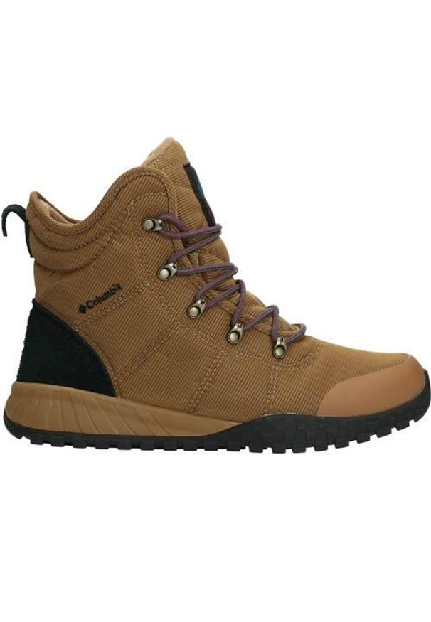 columbia - Buty do chodzenia męskie Columbia Fairbanks Waterproof. Wysokość cholewki: za kostkę. Zapięcie: sznurówki. Kolor: brązowy, żółty, wielokolorowy. Materiał: syntetyk, materiał. Szerokość cholewki: normalna. Sport: turystyka piesza