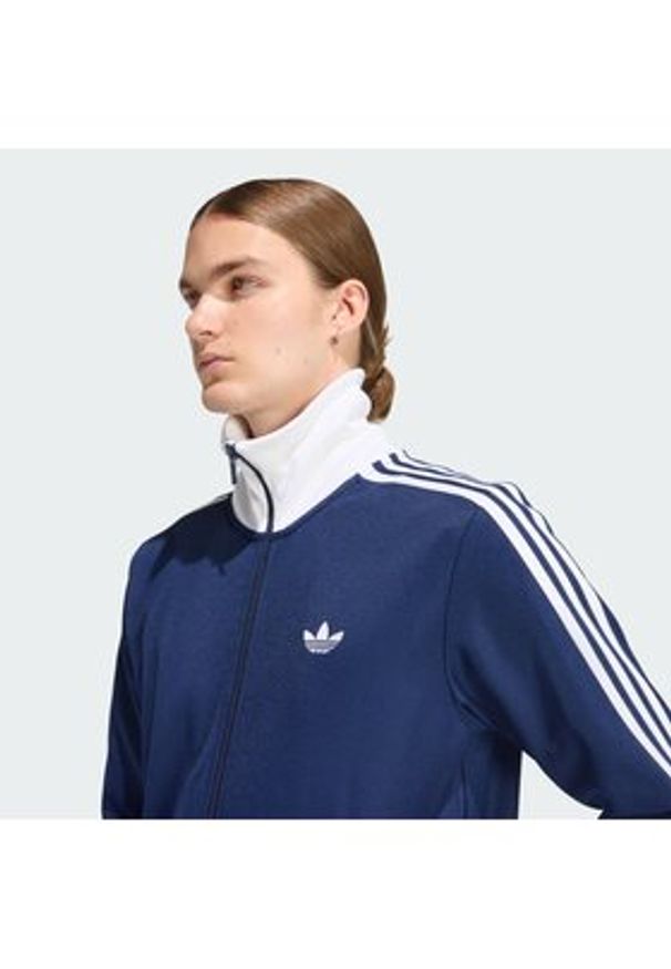 Adidas - adidas Bluza adicolor Classic KE3526 Granatowy Slim Fit. Kolor: niebieski. Materiał: bawełna