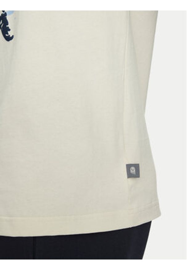 New Balance T-Shirt MT51605 Beżowy Oversize. Kolor: beżowy. Materiał: bawełna