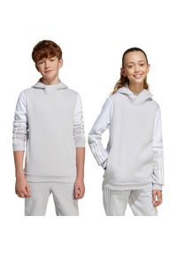 Adidas - Bluza dla dzieci adidas Squadra 25 Sweat Hoody. Kolor: biały, wielokolorowy, szary