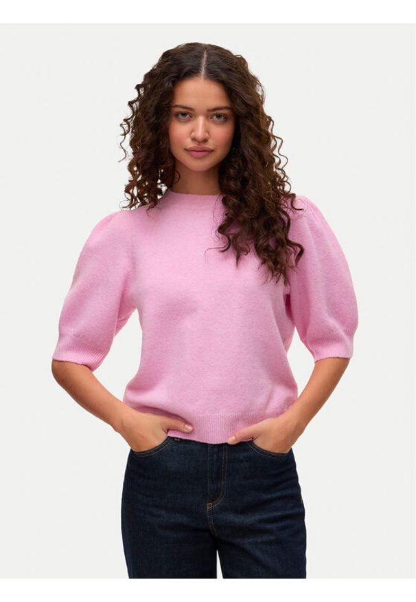 Vero Moda Sweter Doffy 10278313 Różowy Regular Fit. Kolor: różowy. Materiał: syntetyk