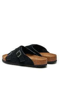 Birkenstock Klapki Zürich 1025045 Czarny. Kolor: czarny. Materiał: skóra #5