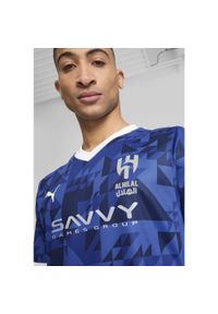 Puma - Męska koszulka domowa Al Hilal Saudi F.C. 24/25 PUMA Blue Intense White. Kolor: biały, wielokolorowy, niebieski. Wzór: aplikacja