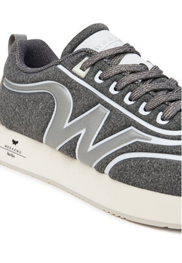 Weekend Max Mara Sneakersy 2525766034650 Szary. Kolor: szary. Materiał: skóra