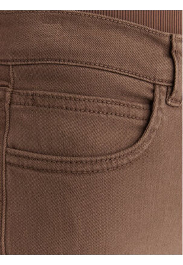 Marella Jeansy Ronco 2613131055 Brązowy Slim Fit. Kolor: brązowy