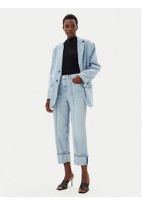Liu Jo Marynarka UA5210 D4854 Błękitny Relaxed Fit. Kolor: niebieski. Materiał: bawełna