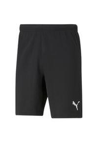 Spodenki Puma teamRISE czarne. Kolor: czarny, biały, wielokolorowy. Długość: krótkie. Sport: fitness