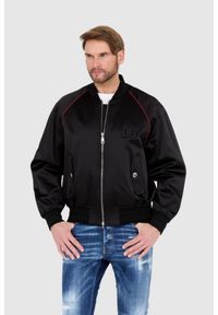 Dolce and Gabbana - DOLCE & GABBANA Czarna kurtka bomber outwear jacket. Kolor: czarny