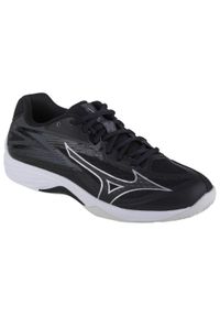 Buty halowe Mizuno Thunder Blade Z. Zapięcie: sznurówki. Kolor: czarny. Materiał: tkanina, guma, syntetyk, materiał. Szerokość cholewki: normalna. Sport: siatkówka
