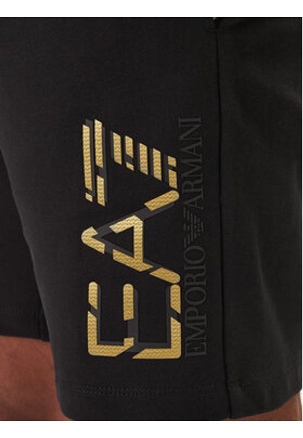 EA7 Emporio Armani Szorty sportowe 7M001564 AF17787 Czarny Regular Fit. Kolor: czarny. Materiał: bawełna. Styl: sportowy