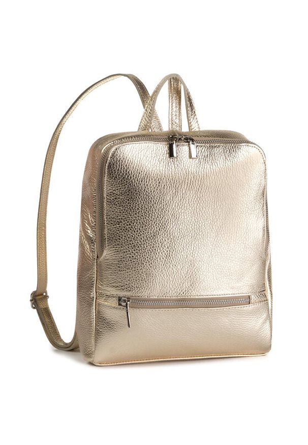 Creole Plecak K10505 Złoty. Kolor: złoty. Materiał: skóra