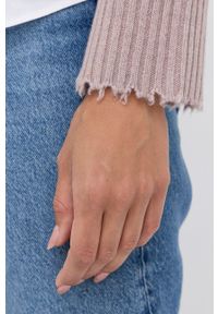 AllSaints Sweter damski kolor różowy. Kolor: różowy. Materiał: kaszmir. Długość rękawa: raglanowy rękaw #2