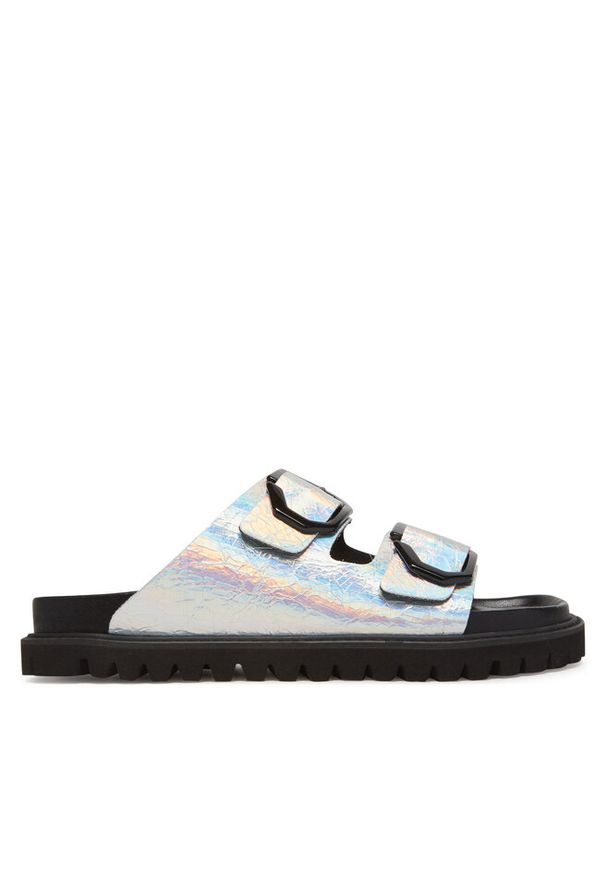 Klapki Genuins. Kolor: srebrny