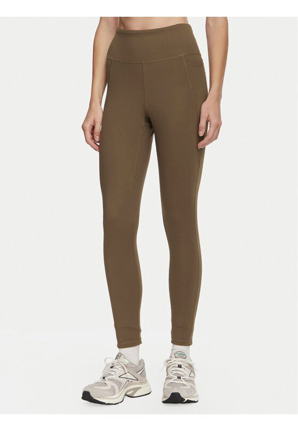 Reebok Legginsy RK25975CCW Brązowy Slim Fit. Kolor: brązowy. Materiał: syntetyk