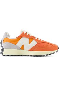 Buty unisex New Balance U327WRC – pomarańczowe. Okazja: na co dzień. Kolor: pomarańczowy. Materiał: zamsz, skóra, materiał, guma. Szerokość cholewki: normalna