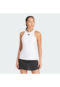 Adidas - Koszulka Tennis Y-Tank. Kolor: biały. Materiał: materiał. Długość rękawa: bez rękawów