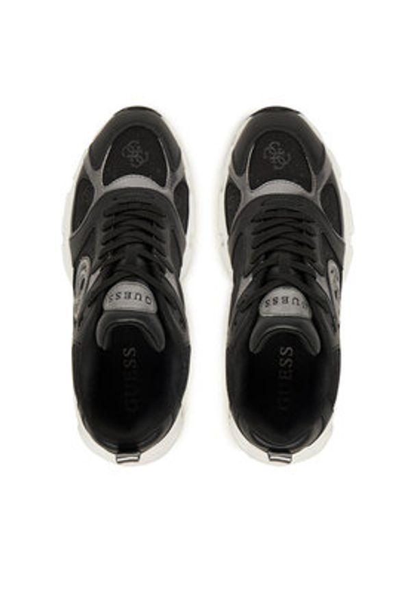 Guess Sneakersy FLFI2B ELE12 Czarny. Kolor: czarny. Materiał: skóra