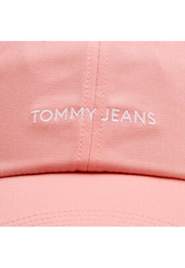 Tommy Jeans Czapka z daszkiem Linear Logo AW0AW15845 Różowy. Kolor: różowy. Materiał: bawełna