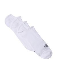 Skarpety unisex The North Face MP Invisible Socks 3 Pairs 0A8BRAFN41 - białe. Kolor: biały. Materiał: poliester, elastan, poliamid, materiał. Wzór: aplikacja, napisy #1