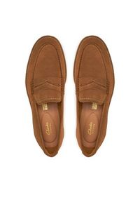 Clarks Lordsy Atticus Ltslip 26176086 Brązowy. Kolor: brązowy. Materiał: zamsz, skóra