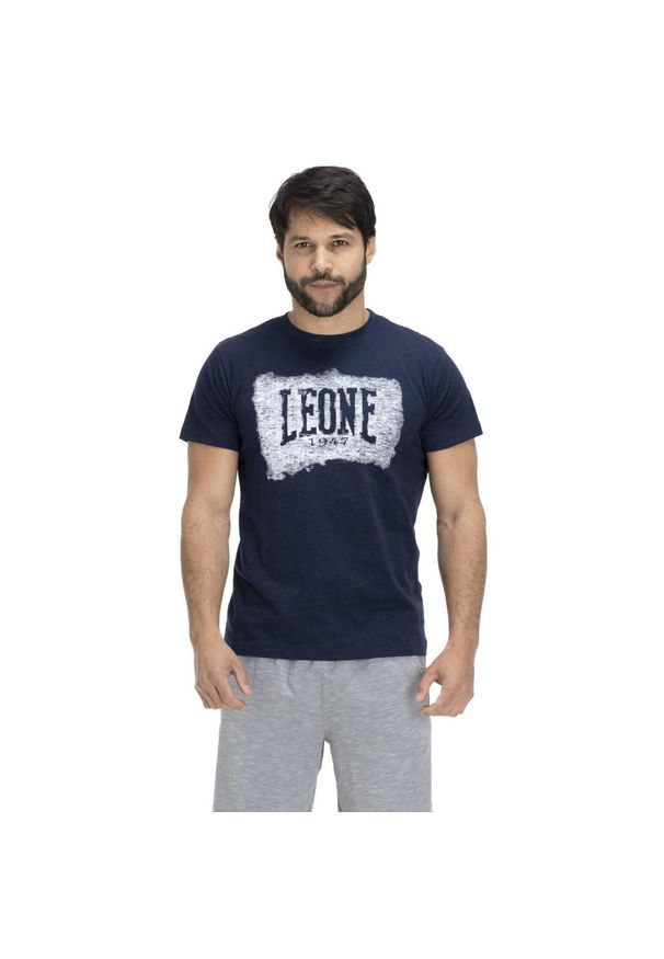 LEONE 1947 APPAREL - T-shirt męski w kolorze indygo. Kolor: niebieski. Materiał: tkanina. Sport: fitness