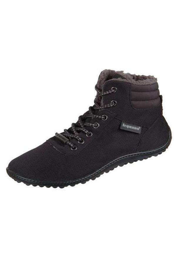LEGUANO - Buty do chodzenia męskie Leguano Kosmo. Zapięcie: sznurówki. Kolor: czarny. Materiał: materiał, syntetyk. Szerokość cholewki: normalna. Sport: turystyka piesza