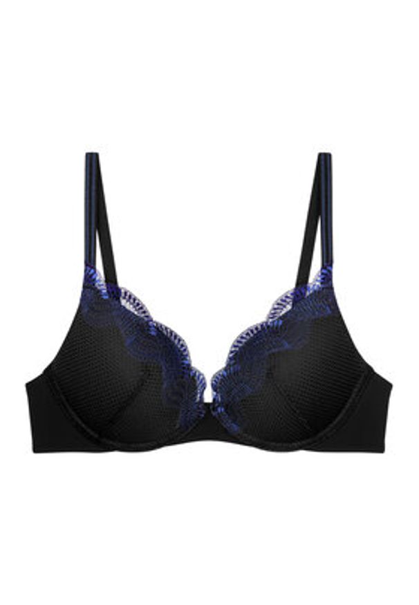 Triumph Biustonosz z fiszbiną Comfort Glam 10224965 Czarny. Kolor: czarny. Materiał: syntetyk