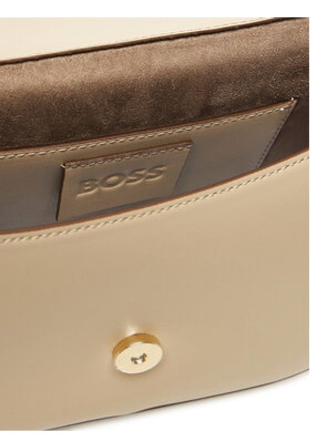 BOSS Torebka 50547756 Beżowy. Kolor: beżowy. Materiał: skórzane
