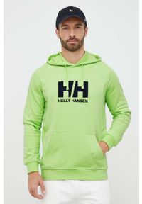Helly Hansen bluza HH LOGO HOODIE 33977. Okazja: na co dzień. Kolor: zielony. Wzór: aplikacja. Styl: casual #1