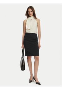BOSS - Boss Spódnica ołówkowa Vileah 50490036 Granatowy Slim Fit. Kolor: niebieski. Materiał: wełna #6