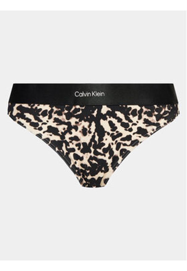 Calvin Klein Swimwear Dół od bikini KW0KW02490 Czarny. Kolor: czarny. Materiał: syntetyk