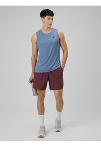 4f - 4F Koszulka treningowa regular szybkoschnąca męska - granatowa S. Kolor: niebieski. Długość rękawa: bez rękawów. Sport: fitness #2