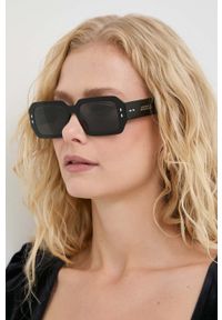 ISABEL MARANT - Isabel Marant okulary przeciwsłoneczne damskie kolor czarny. Kształt: prostokątne. Kolor: czarny #3