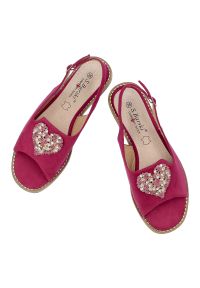 Różowe Sandały S.Barski Modne Obuwie Damskie. Okazja: na co dzień. Zapięcie: pasek. Kolor: różowy. Wzór: aplikacja. Sezon: lato. Styl: casual, elegancki #6