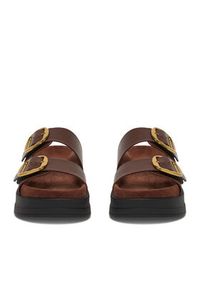 Guess Jeans Klapki CWBEO-HY62273-6 Brązowy. Kolor: brązowy. Materiał: skóra #3