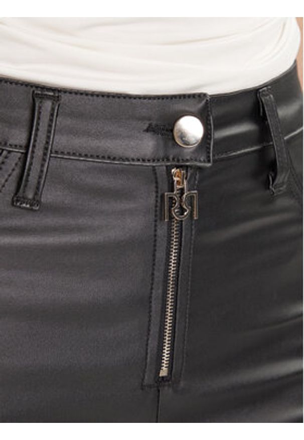 Rinascimento Spodnie z imitacji skóry CFC0126158003 Czarny Skinny Fit. Kolor: czarny. Materiał: skóra