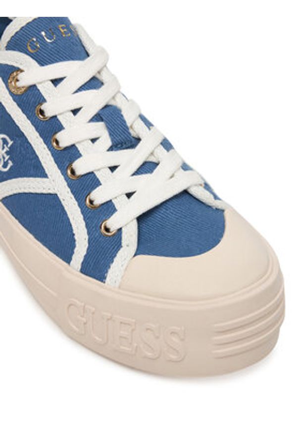 Guess Trampki FLPISS FAL12 Niebieski. Kolor: niebieski. Materiał: materiał