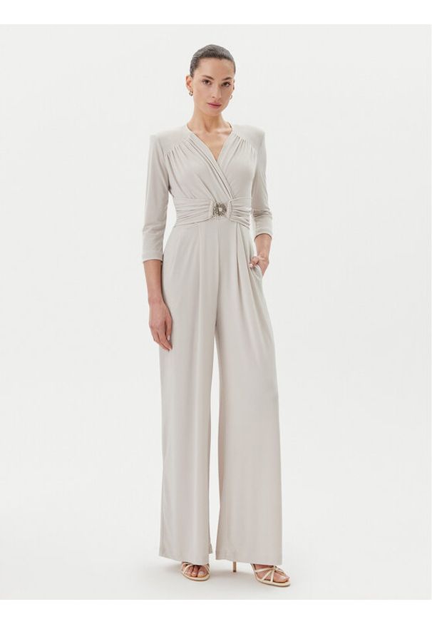 Rinascimento Kombinezon CFC0123772003 Beżowy Regular Fit. Kolor: beżowy. Materiał: syntetyk