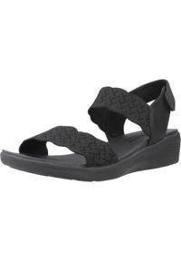 skechers - Sandały SKECHERS ARYA Czarny. Kolor: czarny. Materiał: tkanina. Sezon: lato