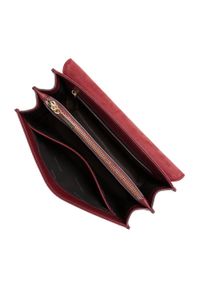 Wittchen - Damska torebka skórzana dwukomorowa klasyczna czerwona. Kolor: czerwony. Wzór: paski, haft. Dodatki: z haftem. Materiał: skórzane. Styl: klasyczny #5